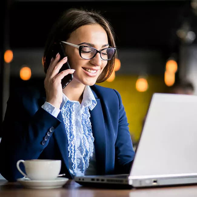 Person working at desk